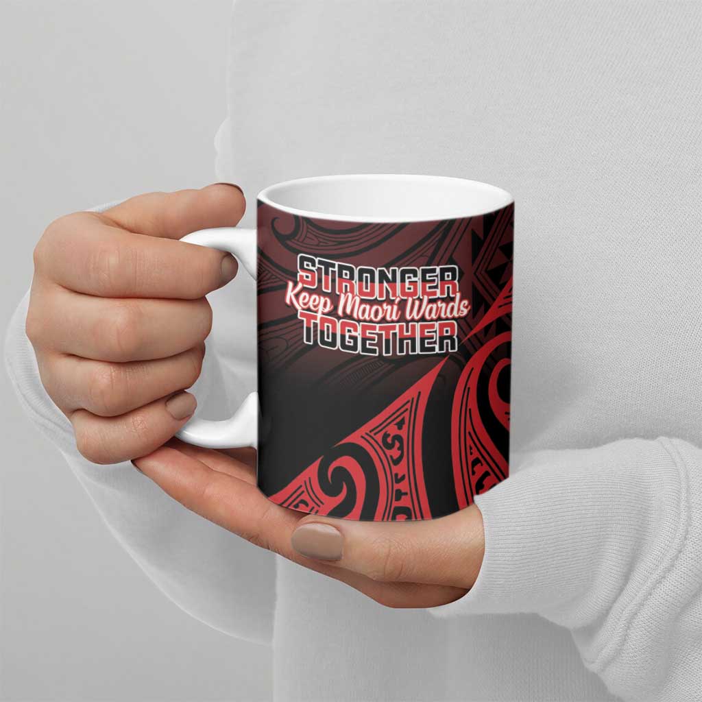 Personalised Keep Maori Wards New Zealand Ceramic Mug Stronger Together Aotearoa Taniko - Vibe Hoodie