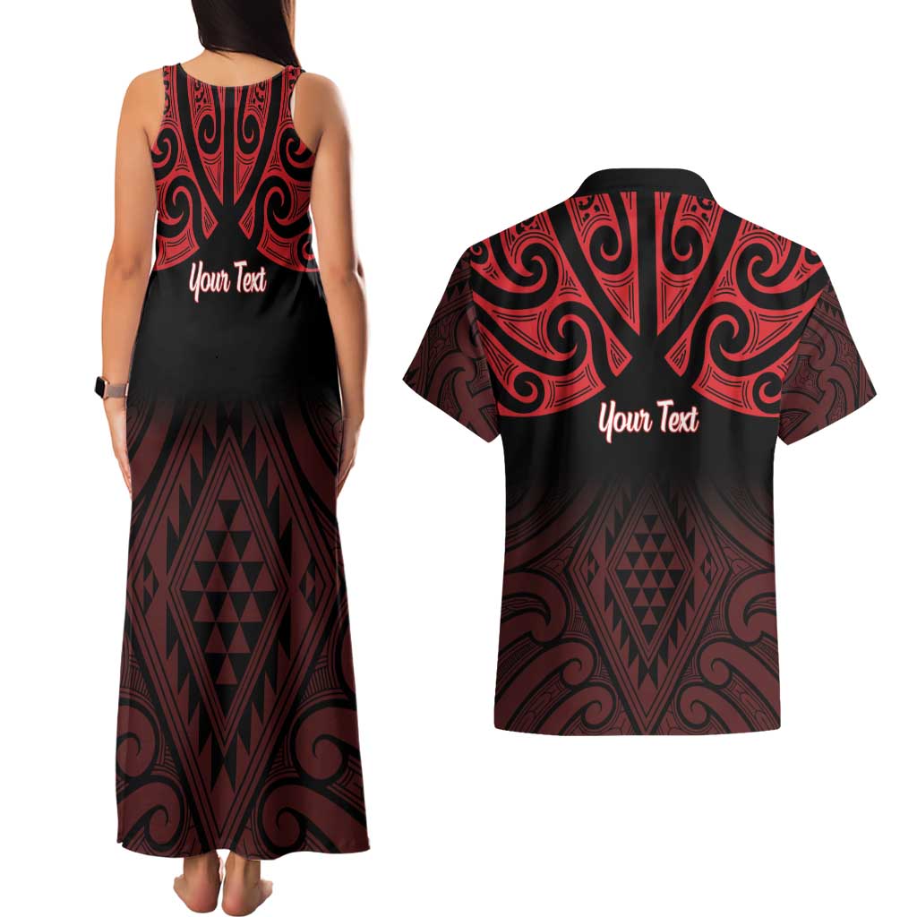 Personalised Keep Maori Wards New Zealand Couples Matching Tank Maxi Dress and Hawaiian Shirt Stronger Together Aotearoa Taniko - Vibe Hoodie