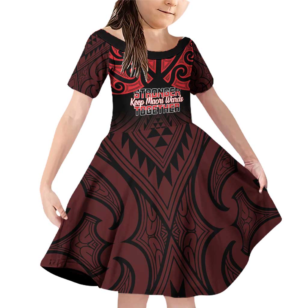 Personalised Keep Maori Wards New Zealand Family Matching Off Shoulder Short Dress and Hawaiian Shirt Stronger Together Aotearoa Taniko - Vibe Hoodie