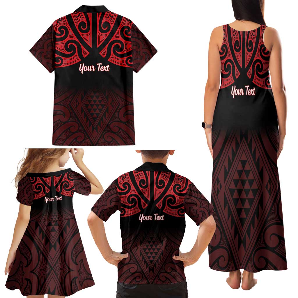 Personalised Keep Maori Wards New Zealand Family Matching Tank Maxi Dress and Hawaiian Shirt Stronger Together Aotearoa Taniko - Vibe Hoodie