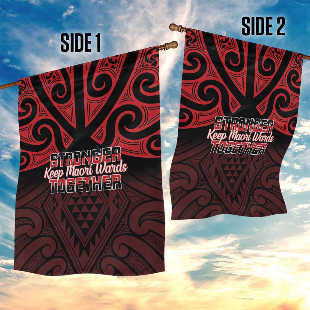 Keep Maori Wards New Zealand Garden Flag Stronger Together Aotearoa Taniko - Vibe Hoodie