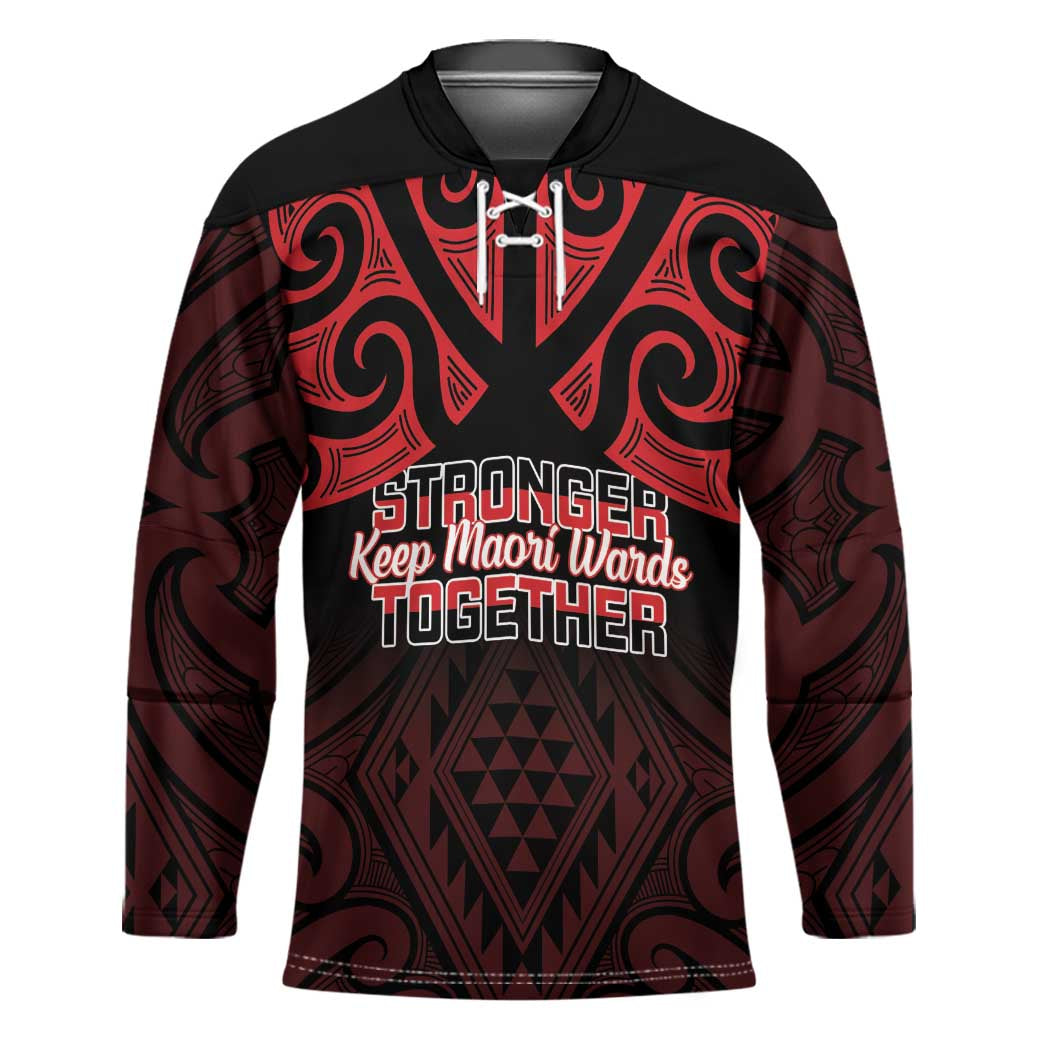 Personalised Keep Maori Wards New Zealand Hockey Jersey Stronger Together Aotearoa Taniko - Vibe Hoodie