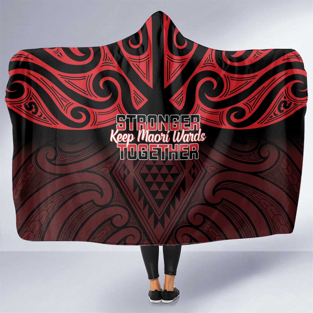 Keep Maori Wards New Zealand Hooded Blanket Stronger Together Aotearoa Taniko - Vibe Hoodie