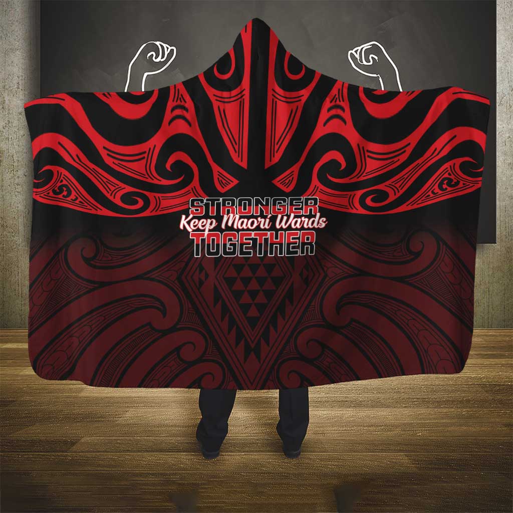 Keep Maori Wards New Zealand Hooded Blanket Stronger Together Aotearoa Taniko - Vibe Hoodie