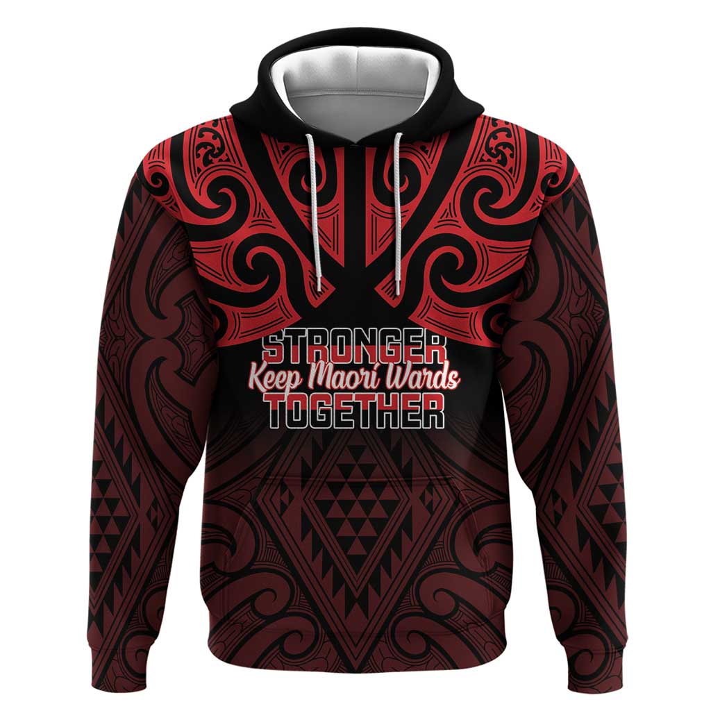 Personalised Keep Maori Wards New Zealand Hoodie Stronger Together Aotearoa Taniko - Vibe Hoodie