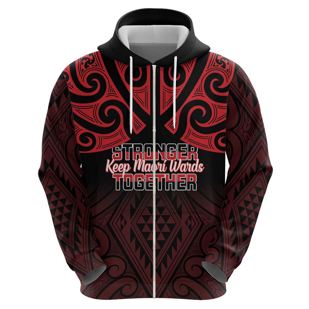 Personalised Keep Maori Wards New Zealand Hoodie Stronger Together Aotearoa Taniko - Vibe Hoodie