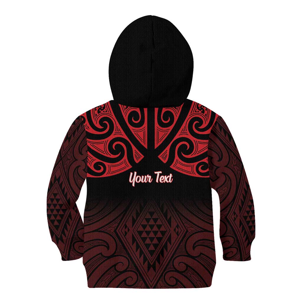 Personalised Keep Maori Wards New Zealand Kid Hoodie Stronger Together Aotearoa Taniko - Vibe Hoodie