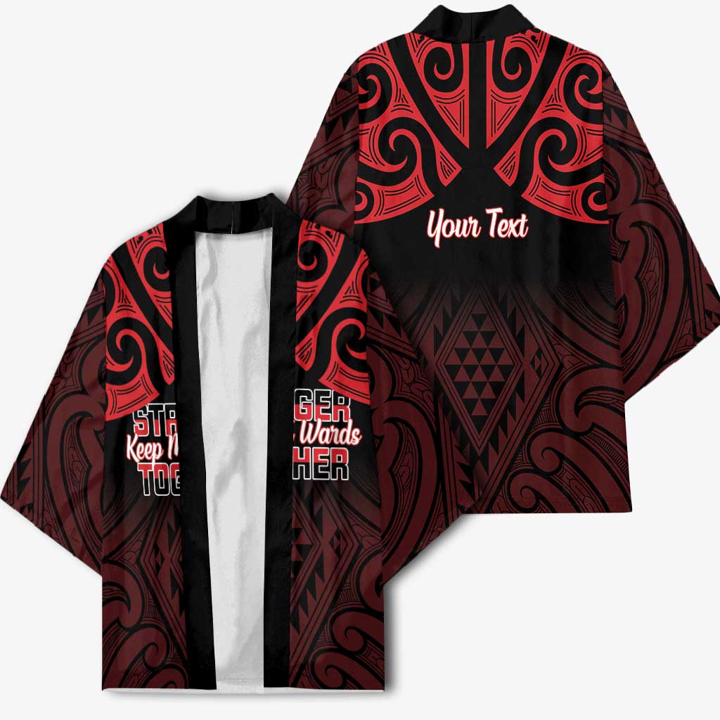 Personalised Keep Maori Wards New Zealand Kimono Stronger Together Aotearoa Taniko - Vibe Hoodie