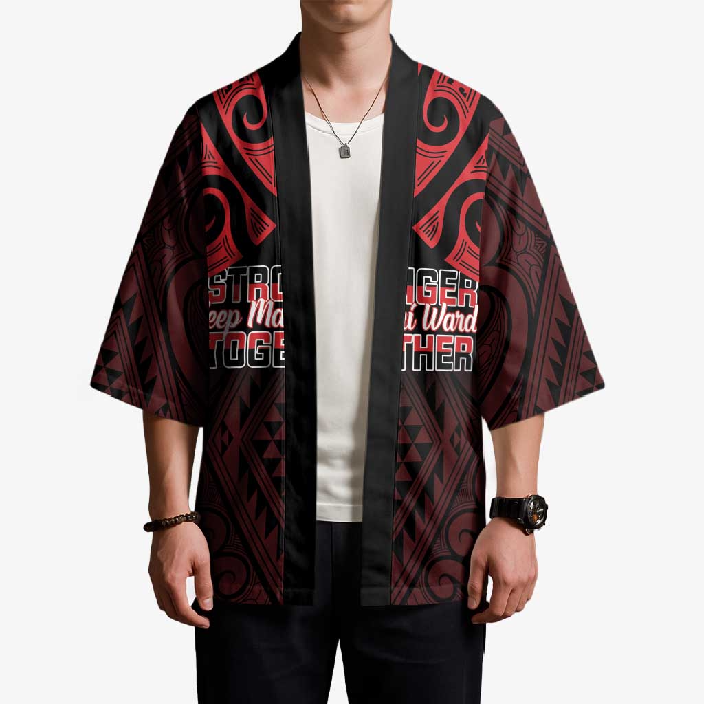 Personalised Keep Maori Wards New Zealand Kimono Stronger Together Aotearoa Taniko - Vibe Hoodie