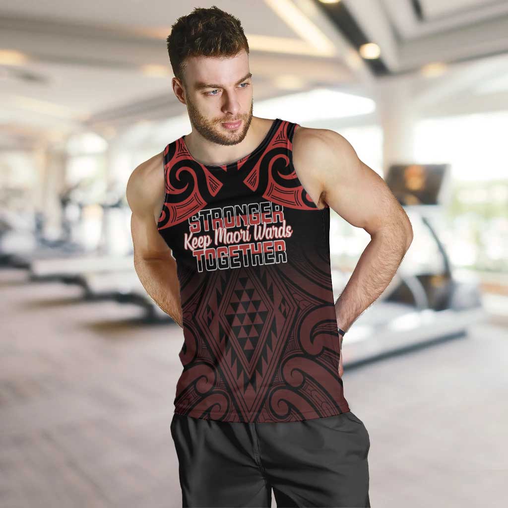 Personalised Keep Maori Wards New Zealand Men Tank Top Stronger Together Aotearoa Taniko - Vibe Hoodie