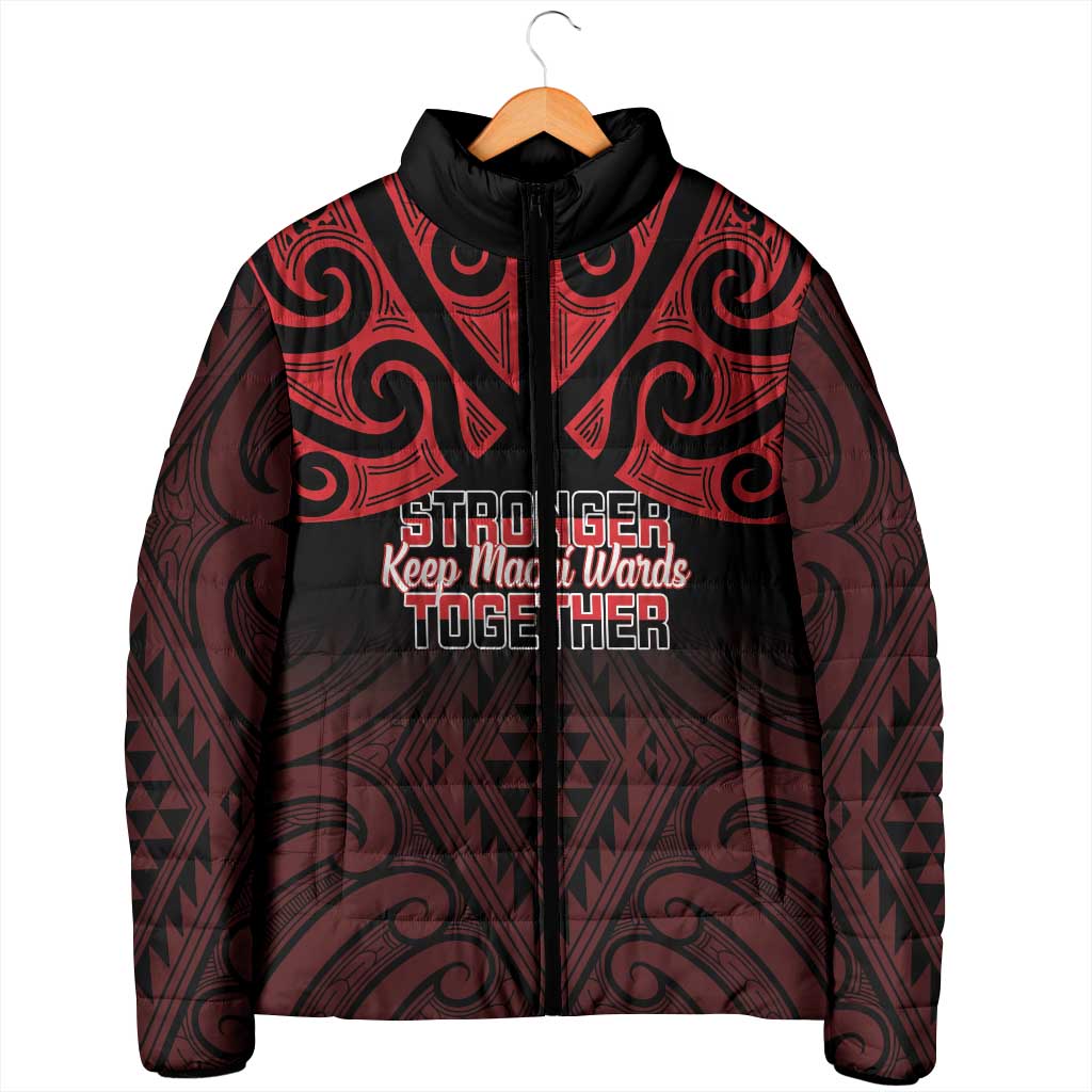 Personalised Keep Maori Wards New Zealand Padded Jacket Stronger Together Aotearoa Taniko - Vibe Hoodie