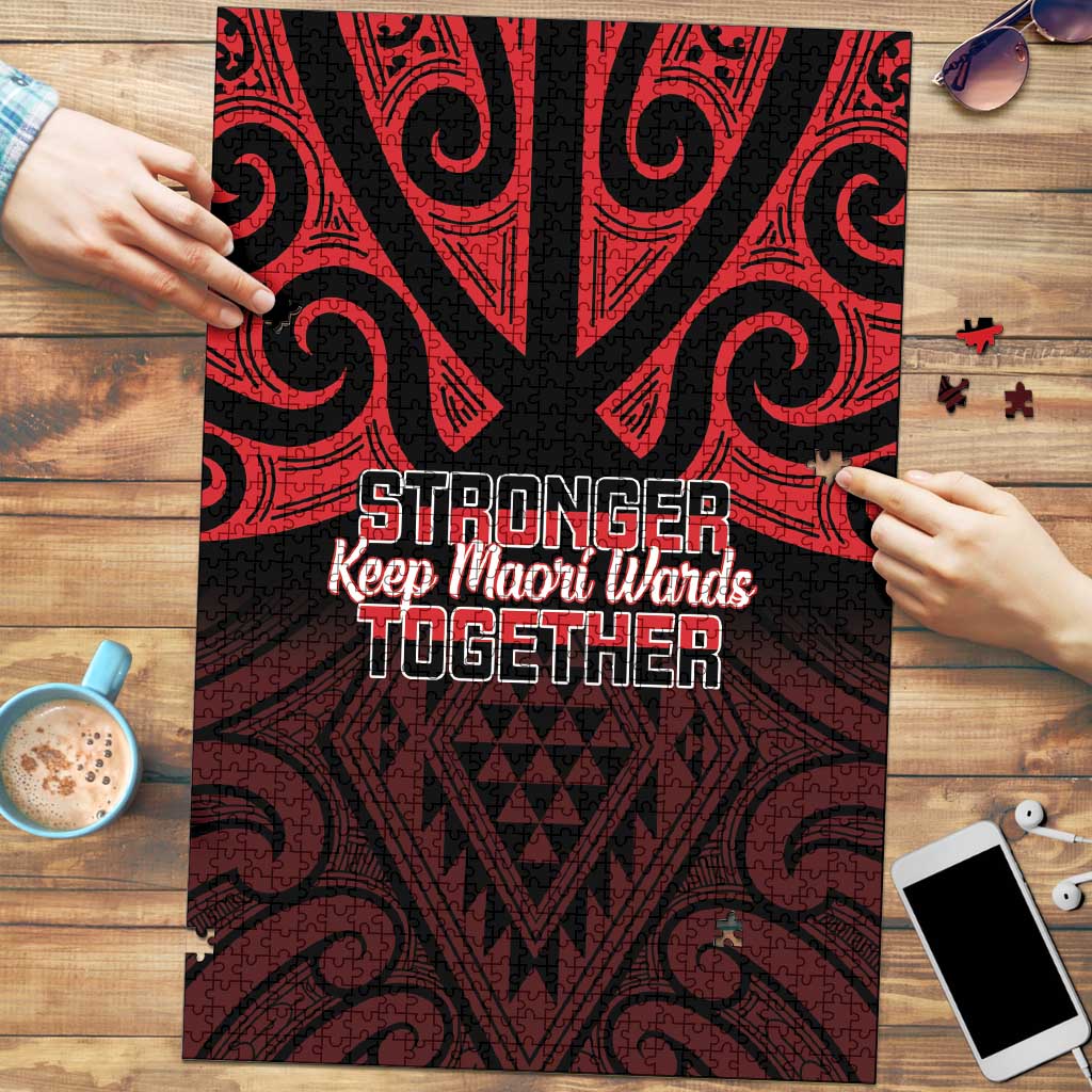 Keep Maori Wards New Zealand Puzzle Stronger Together Aotearoa Taniko - Vibe Hoodie