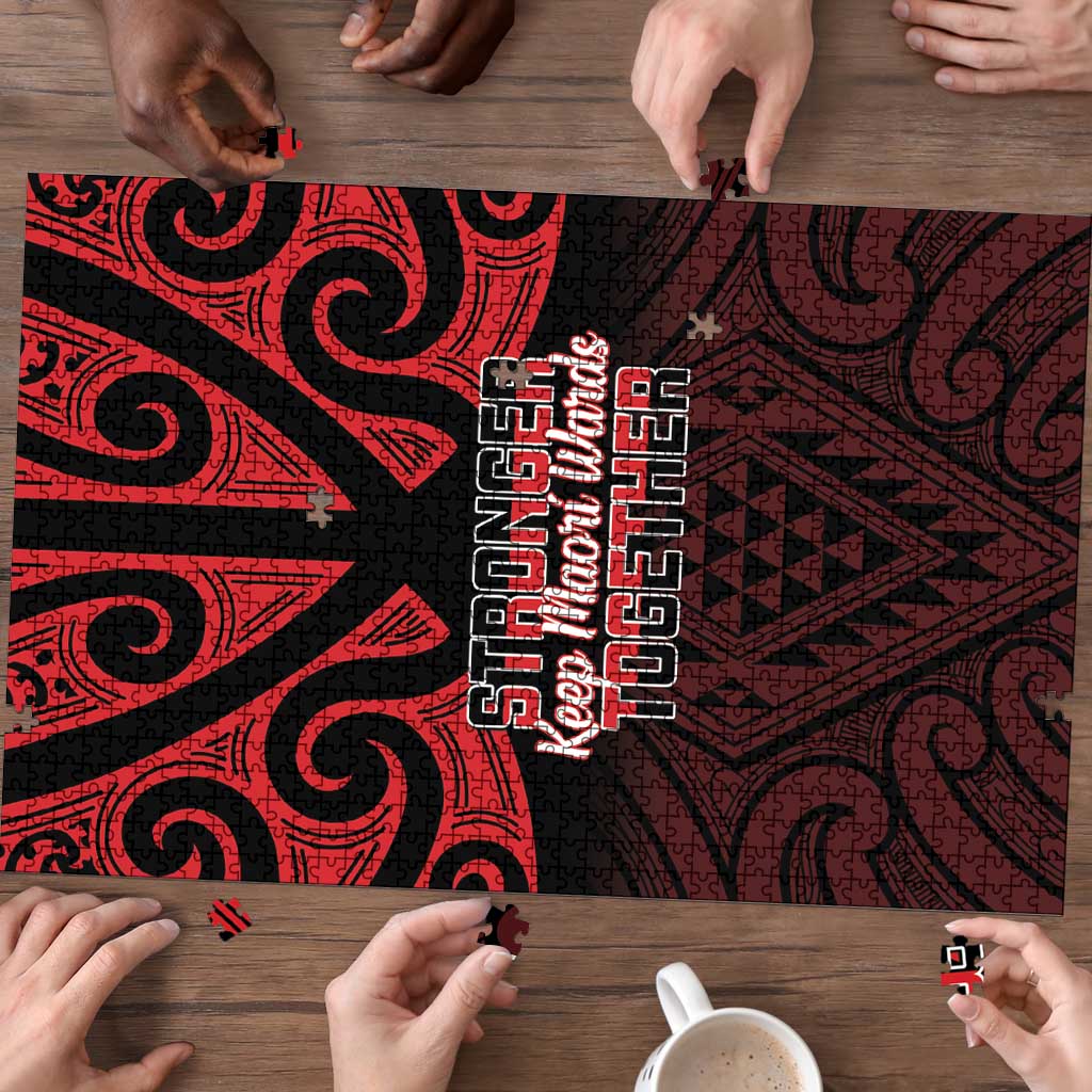 Keep Maori Wards New Zealand Puzzle Stronger Together Aotearoa Taniko - Vibe Hoodie
