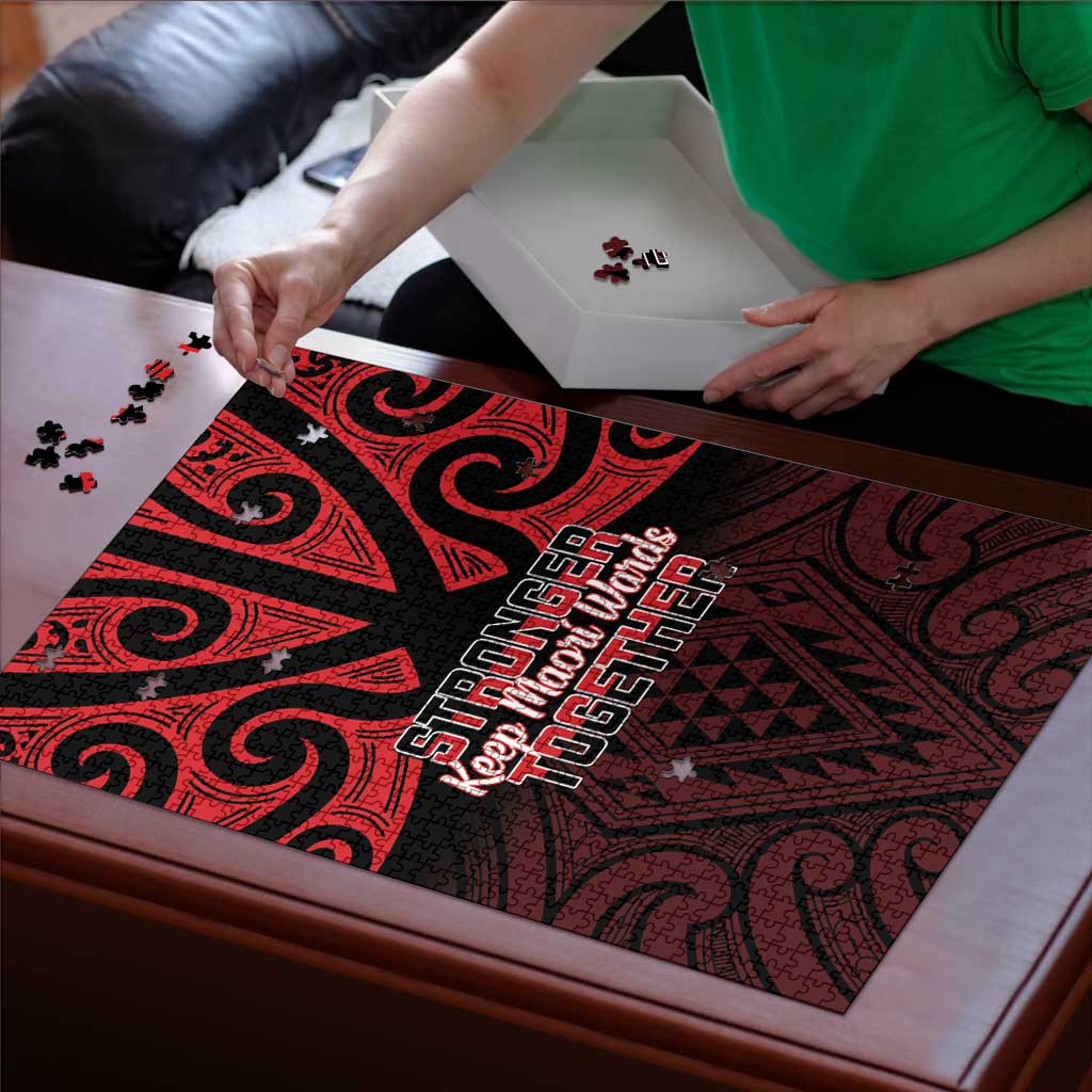 Keep Maori Wards New Zealand Puzzle Stronger Together Aotearoa Taniko - Vibe Hoodie