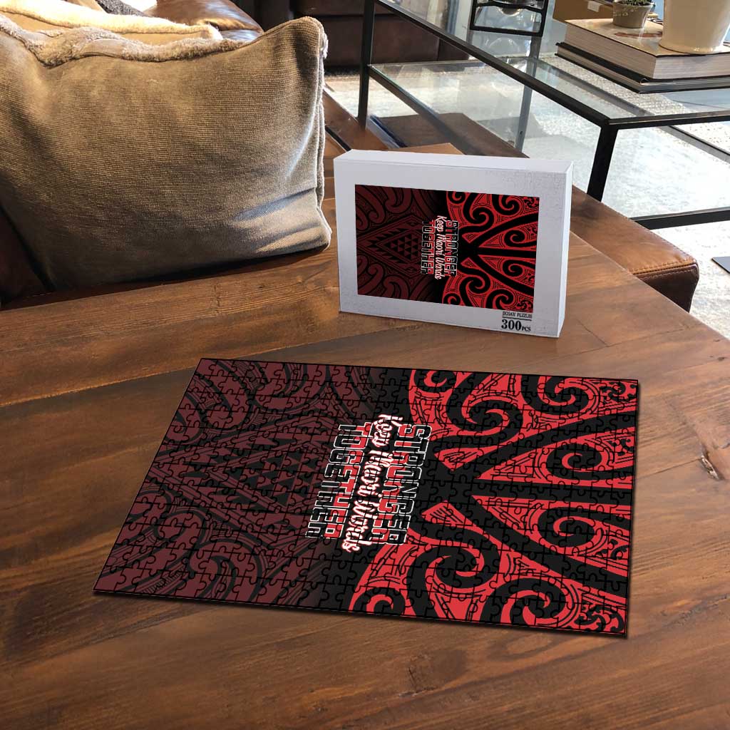 Keep Maori Wards New Zealand Puzzle Stronger Together Aotearoa Taniko - Vibe Hoodie