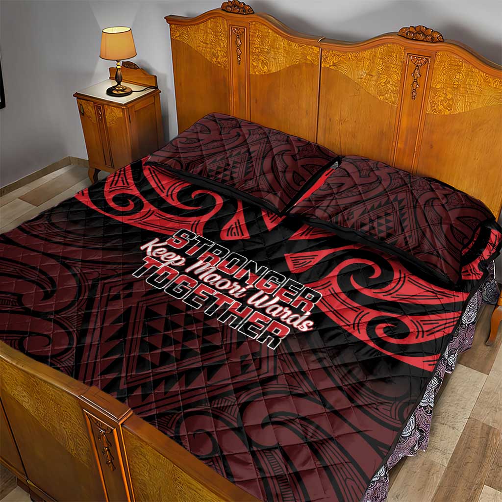 Keep Maori Wards New Zealand Quilt Bed Set Stronger Together Aotearoa Taniko - Vibe Hoodie