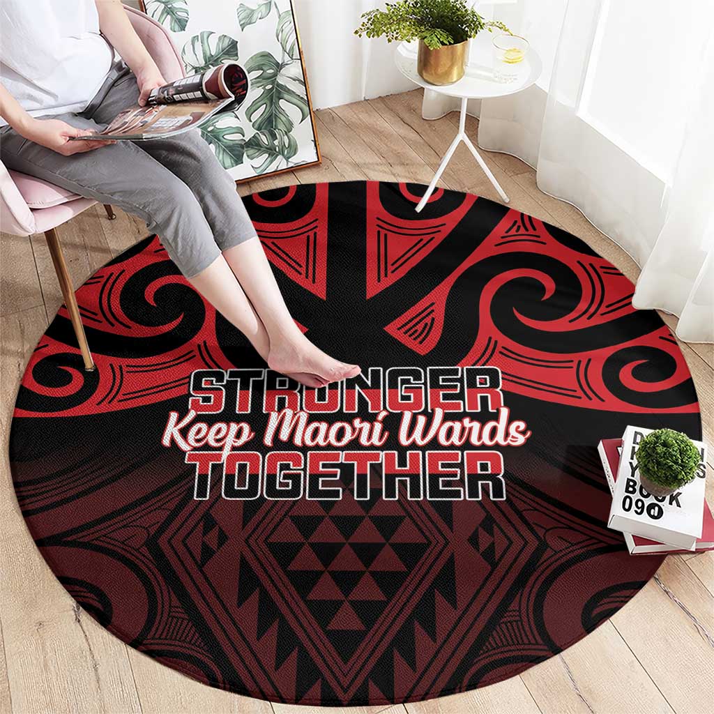 Keep Maori Wards New Zealand Round Carpet Stronger Together Aotearoa Taniko - Vibe Hoodie