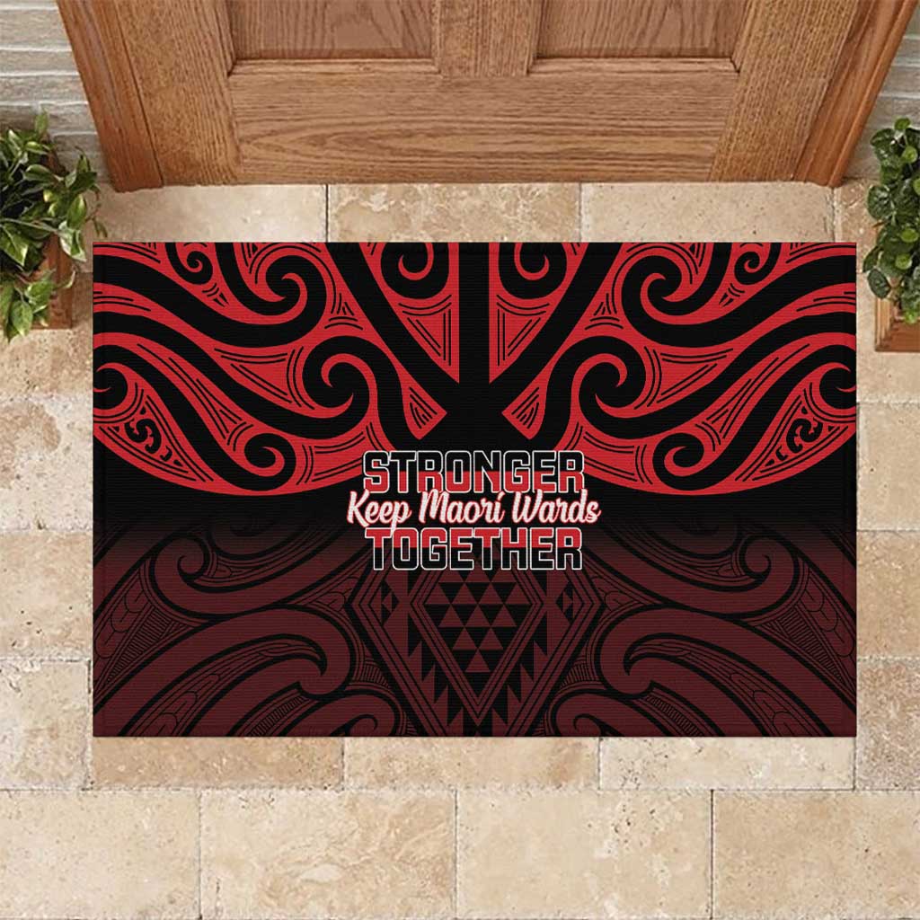 Keep Maori Wards New Zealand Rubber Doormat Stronger Together Aotearoa Taniko - Vibe Hoodie