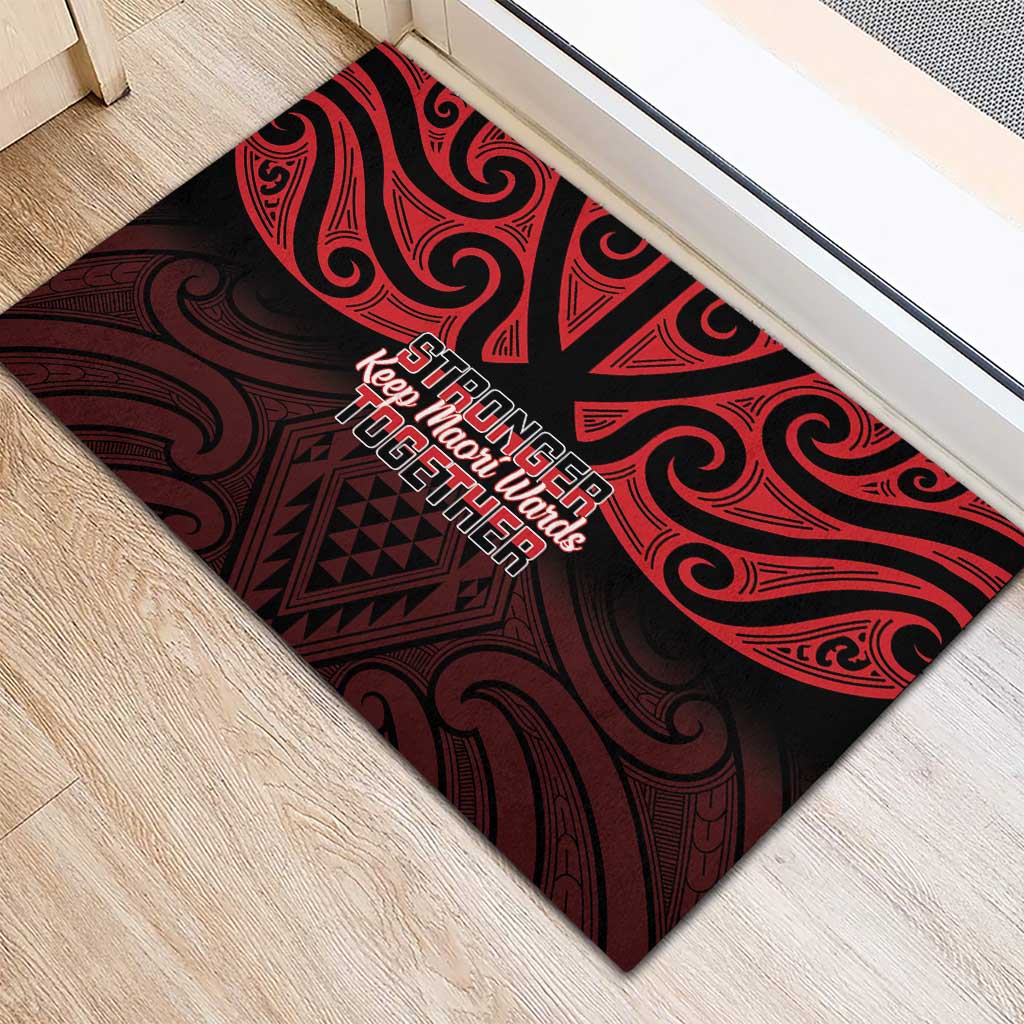 Keep Maori Wards New Zealand Rubber Doormat Stronger Together Aotearoa Taniko - Vibe Hoodie