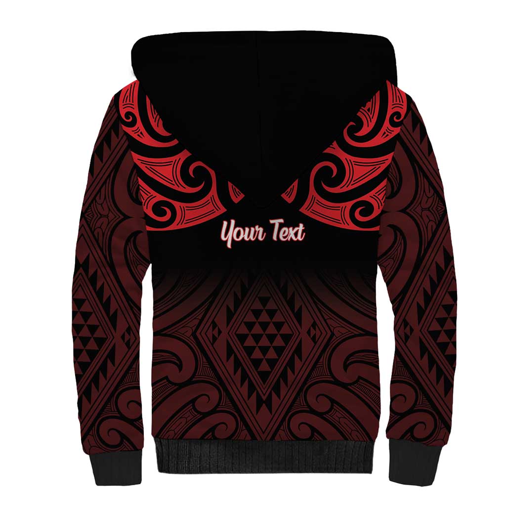 Personalised Keep Maori Wards New Zealand Sherpa Hoodie Stronger Together Aotearoa Taniko - Vibe Hoodie