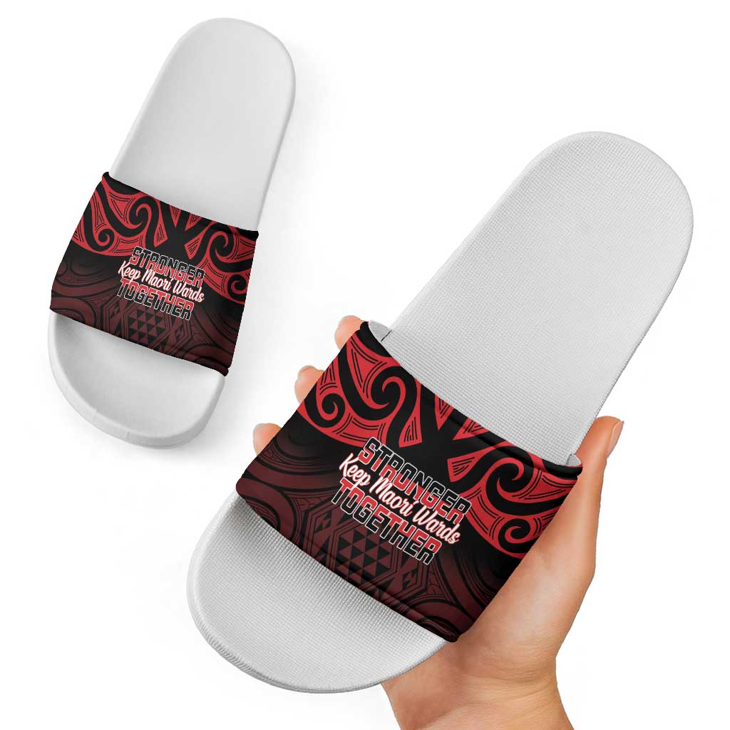 Keep Maori Wards New Zealand Slide Sandals Stronger Together Aotearoa Taniko - Vibe Hoodie