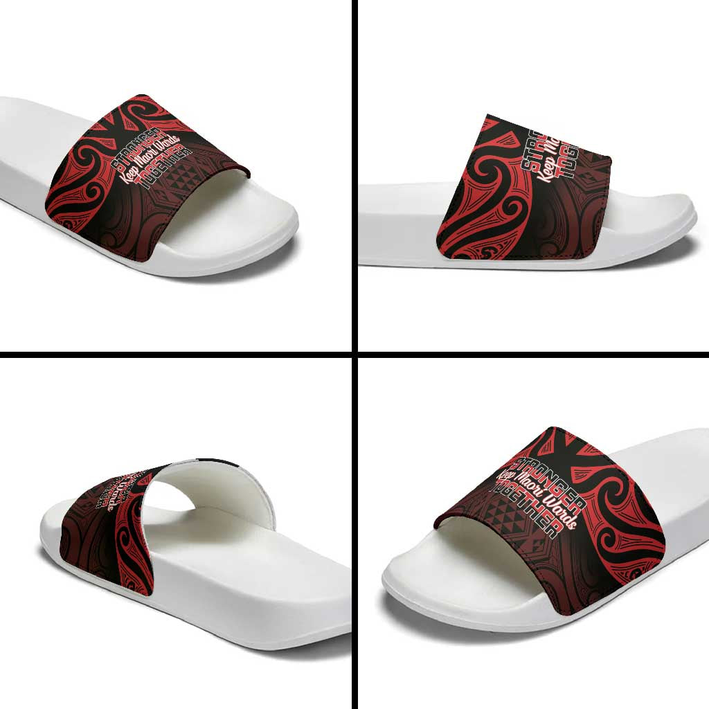 Keep Maori Wards New Zealand Slide Sandals Stronger Together Aotearoa Taniko - Vibe Hoodie
