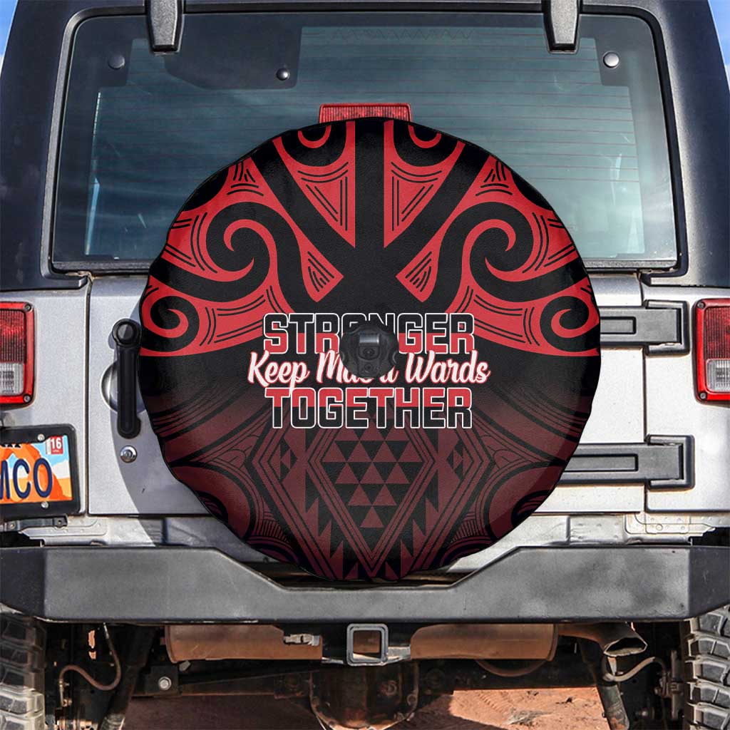 Keep Maori Wards New Zealand Spare Tire Cover Stronger Together Aotearoa Taniko - Vibe Hoodie