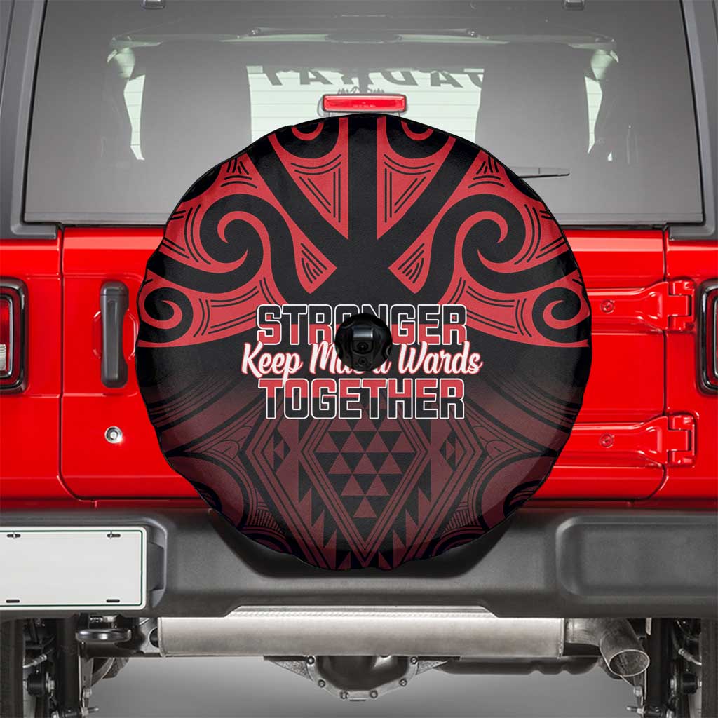 Keep Maori Wards New Zealand Spare Tire Cover Stronger Together Aotearoa Taniko - Vibe Hoodie