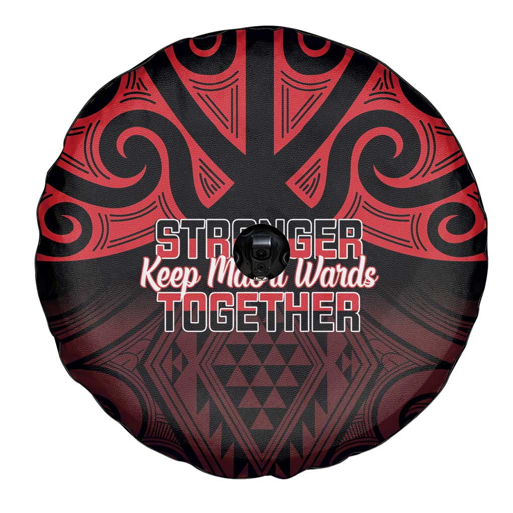 Keep Maori Wards New Zealand Spare Tire Cover Stronger Together Aotearoa Taniko - Vibe Hoodie