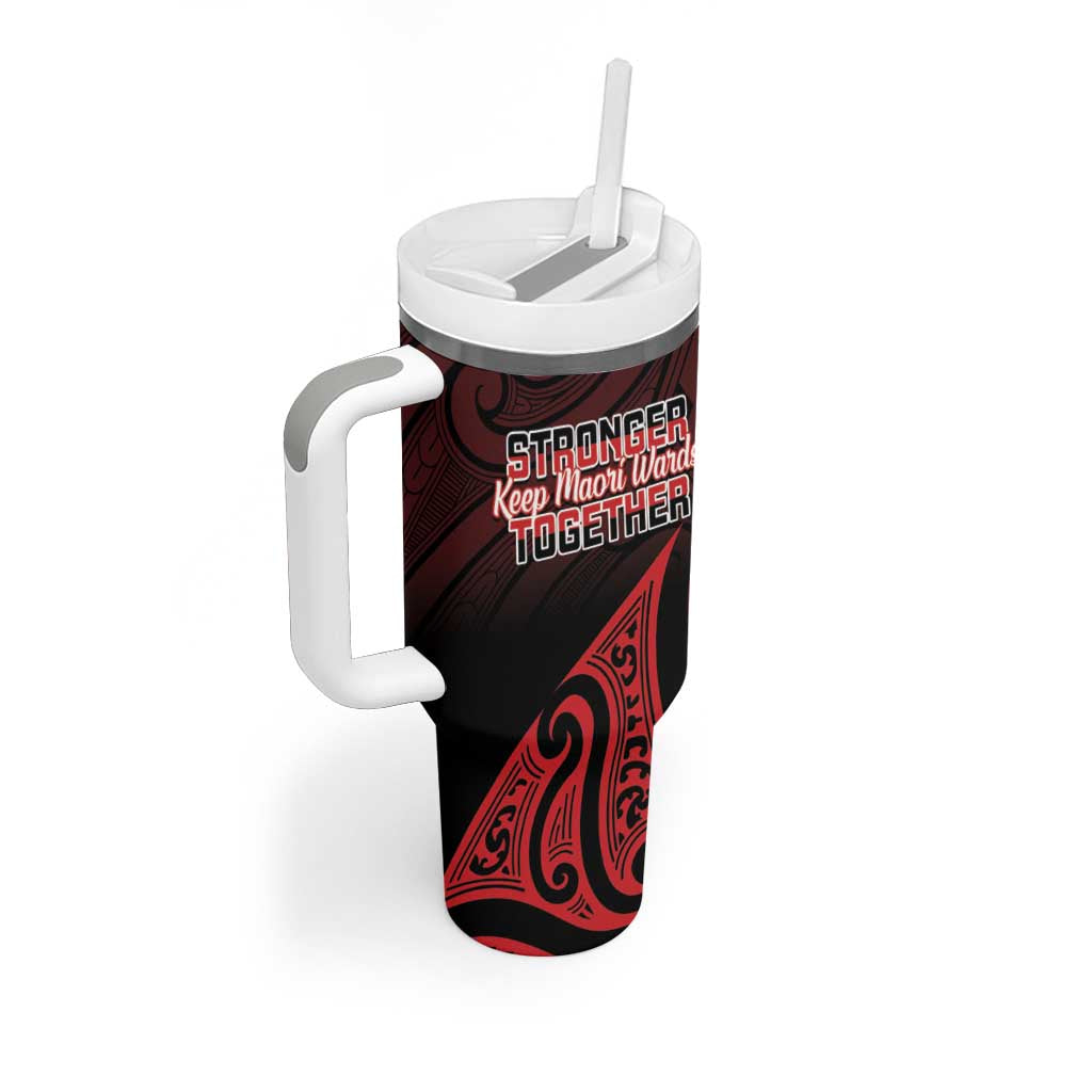 Personalised Keep Maori Wards New Zealand Tumbler With Handle Stronger Together Aotearoa Taniko - Vibe Hoodie