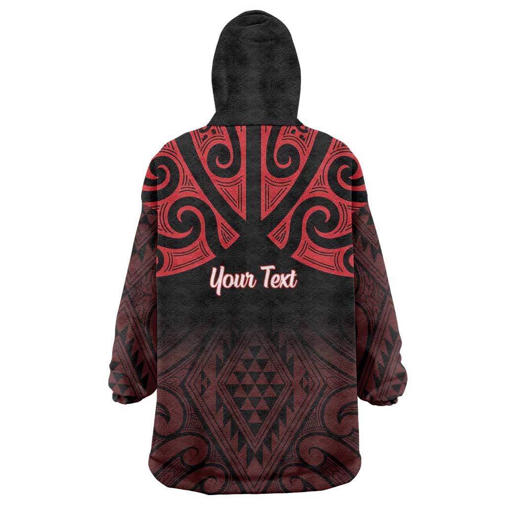 Personalised Keep Maori Wards New Zealand Wearable Blanket Hoodie Stronger Together Aotearoa Taniko - Vibe Hoodie