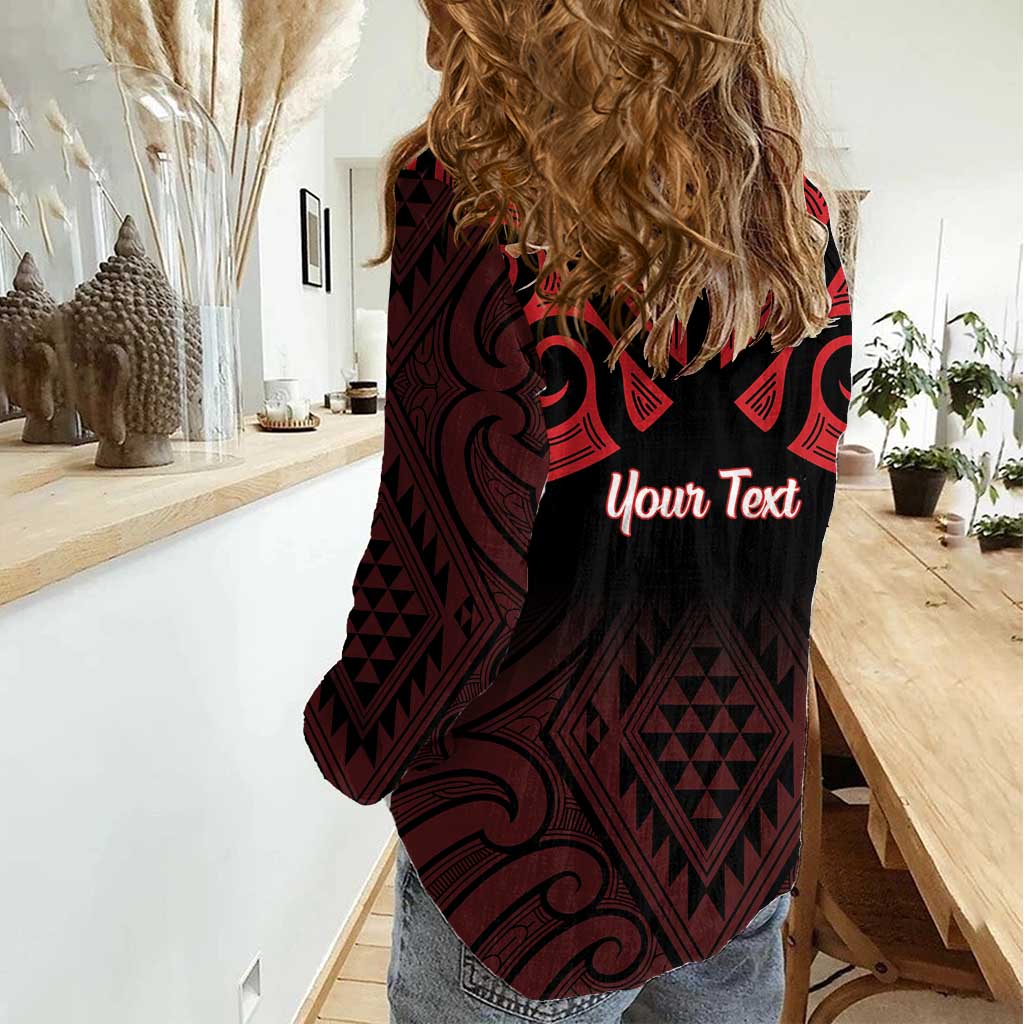 Personalised Keep Maori Wards New Zealand Women Casual Shirt Stronger Together Aotearoa Taniko - Vibe Hoodie