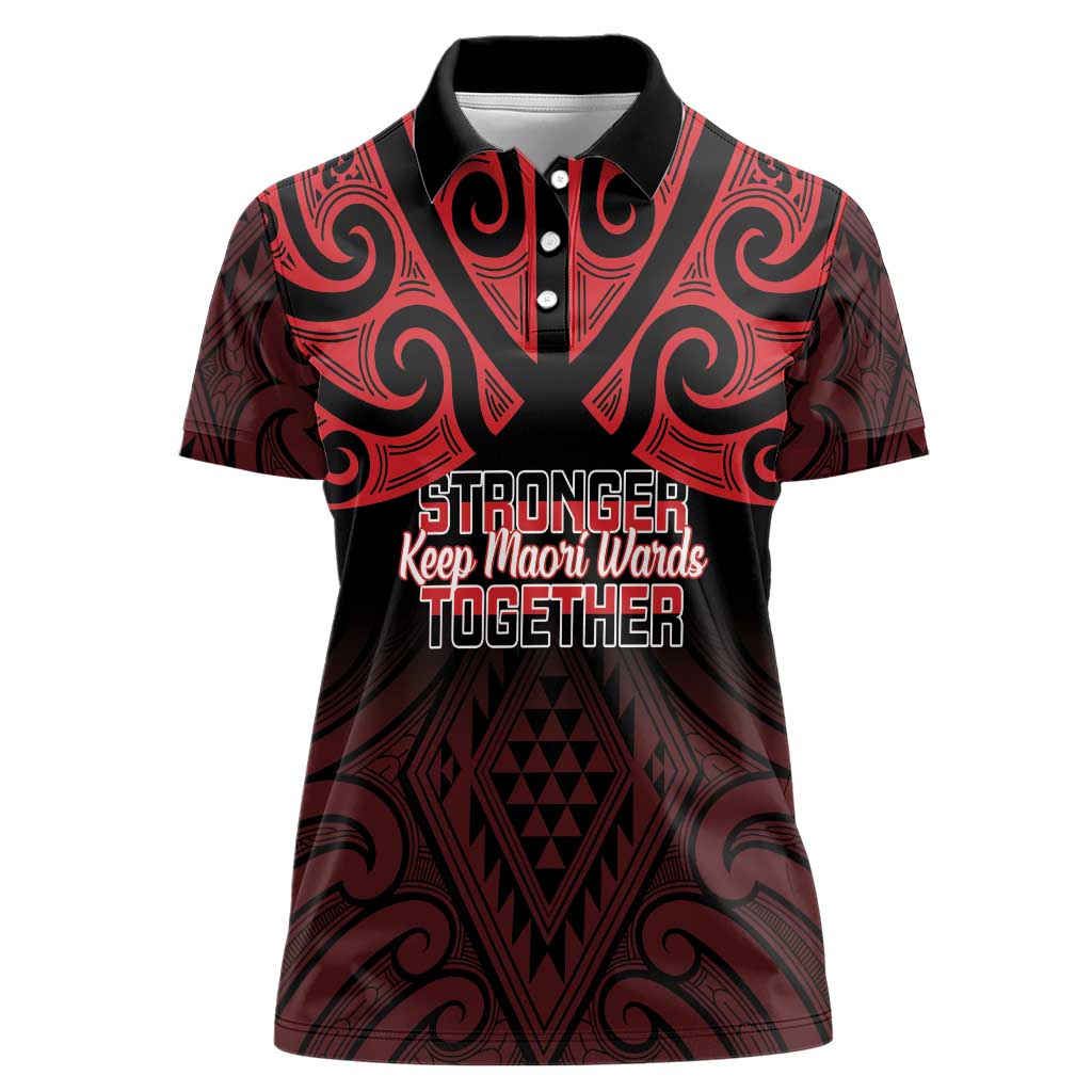 Personalised Keep Maori Wards New Zealand Women Polo Shirt Stronger Together Aotearoa Taniko - Vibe Hoodie