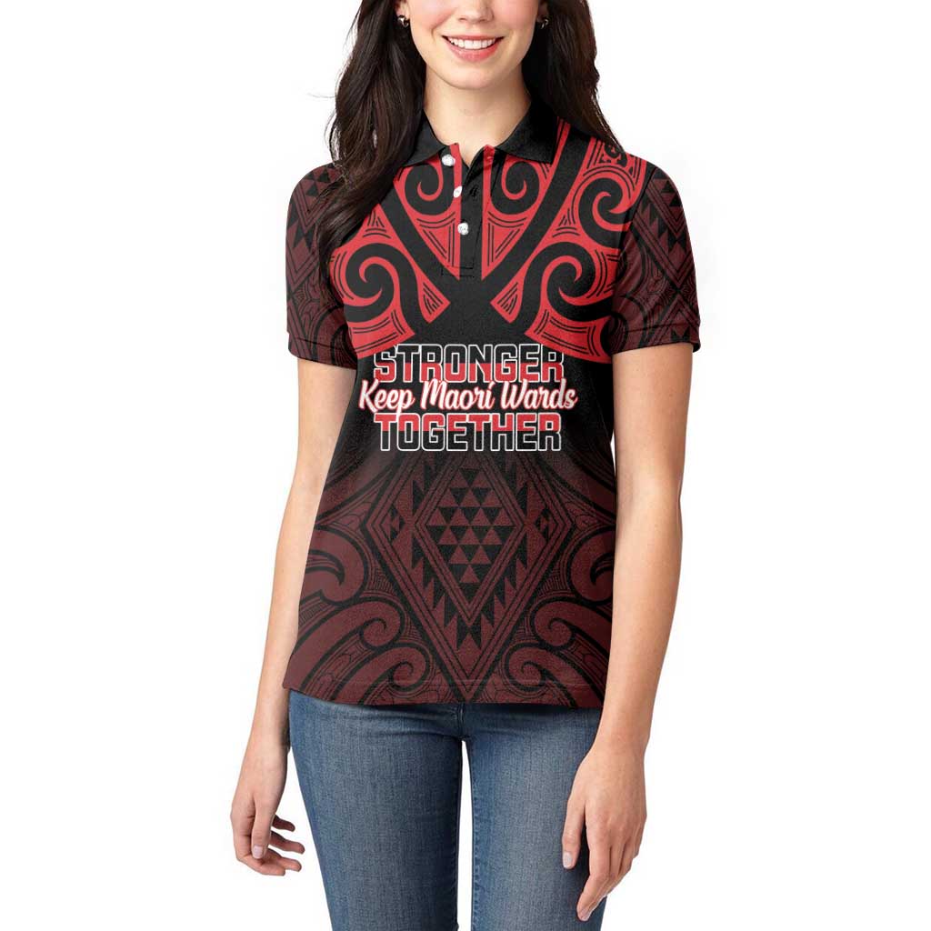 Personalised Keep Maori Wards New Zealand Women Polo Shirt Stronger Together Aotearoa Taniko - Vibe Hoodie
