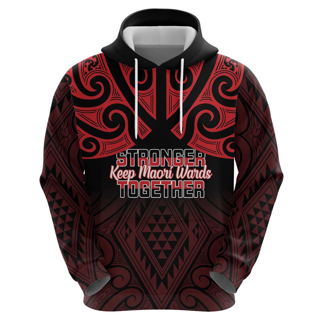 Personalised Keep Maori Wards New Zealand Zip Hoodie Stronger Together Aotearoa Taniko - Vibe Hoodie