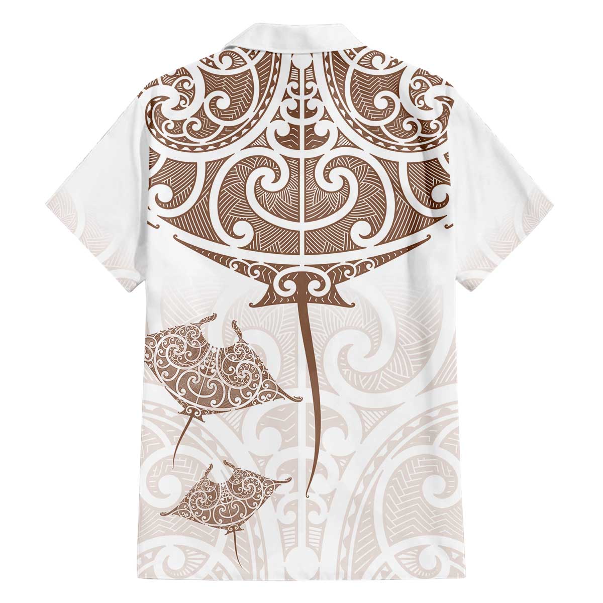 New Zealand Manta Ray Tattoo Family Matching Off The Shoulder Long Sleeve Dress and Hawaiian Shirt Aotearoa Maori Haehae Beige - Vibe Hoodie