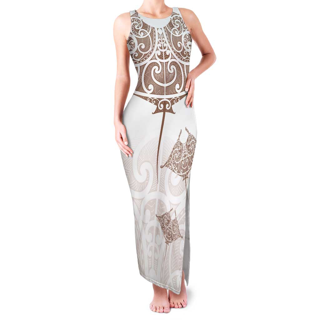 New Zealand Manta Ray Tattoo Family Matching Tank Maxi Dress and Hawaiian Shirt Aotearoa Maori Haehae Beige - Vibe Hoodie