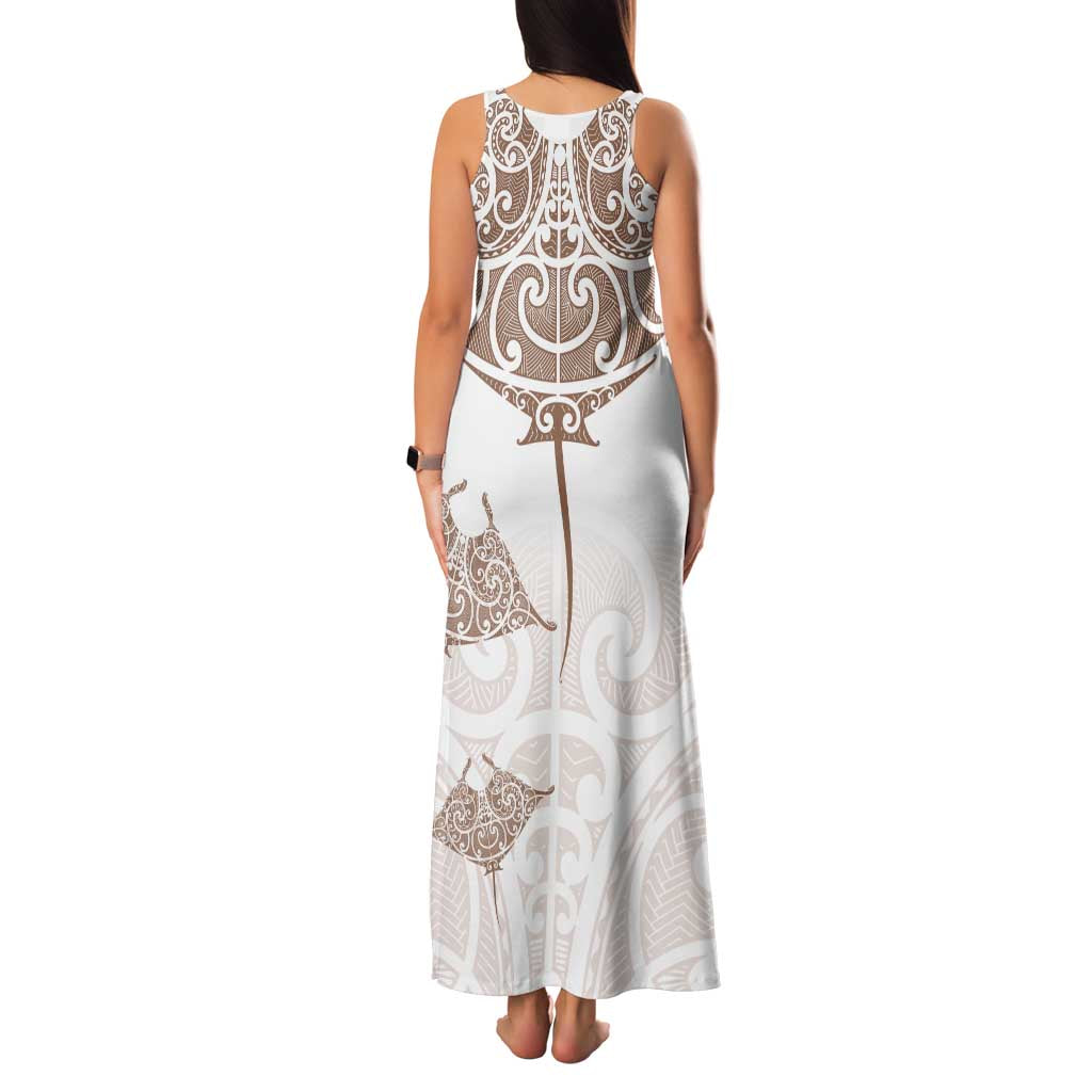 New Zealand Manta Ray Tattoo Family Matching Tank Maxi Dress and Hawaiian Shirt Aotearoa Maori Haehae Beige - Vibe Hoodie