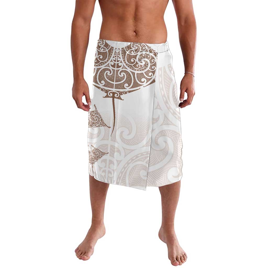 New Zealand Manta Ray Tattoo Lavalava Aotearoa Maori Haehae Beige - Vibe Hoodie