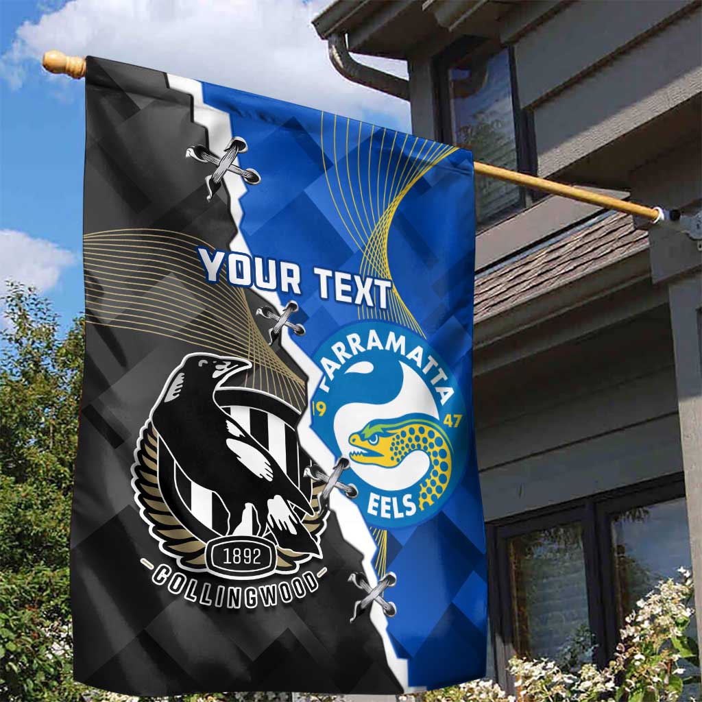 Custom Magpies Football And Eels Rugby Garden Flag Dynamic Style - Vibe Hoodie Shop