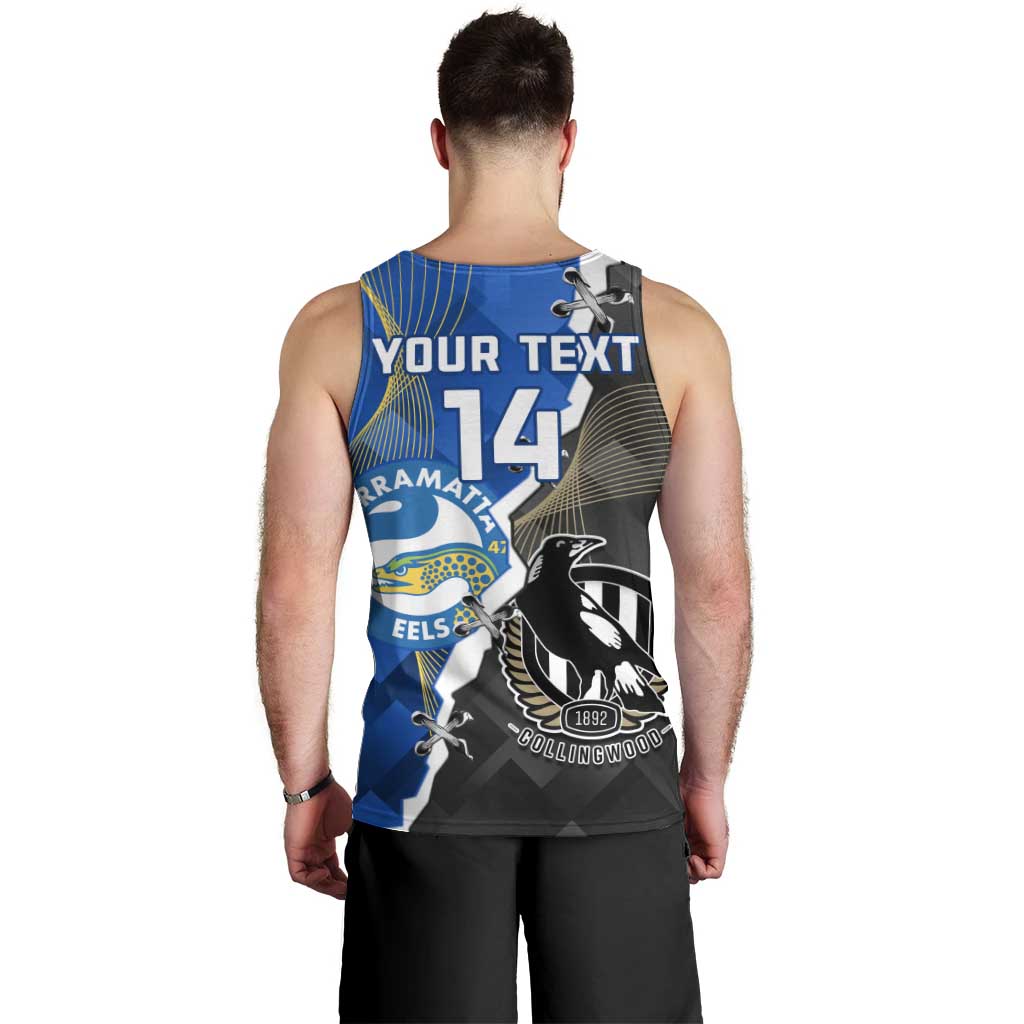 Custom Magpies Football And Eels Rugby Men Tank Top Dynamic Style - Vibe Hoodie Shop
