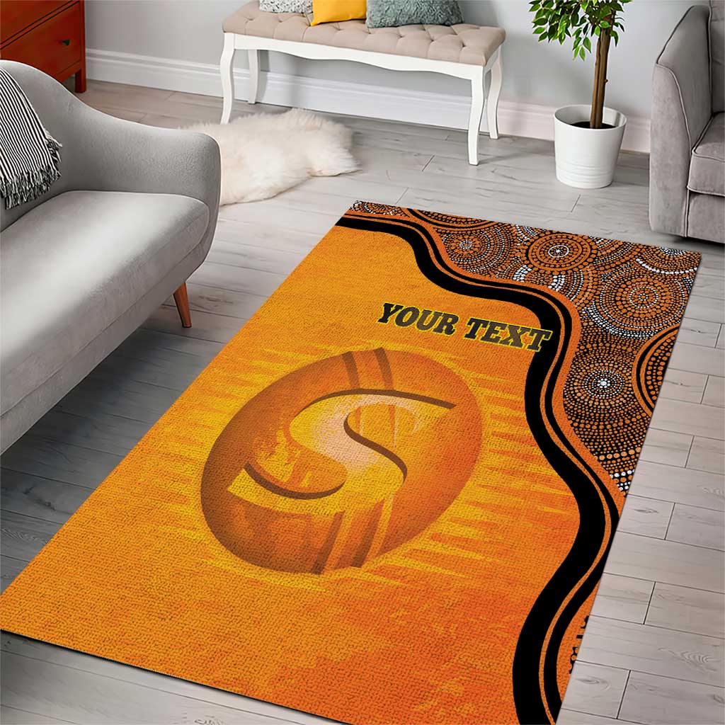 Custom Perth Scorchers Area Rug Indigenous Art - Grunge Style - Vibe Hoodie Shop