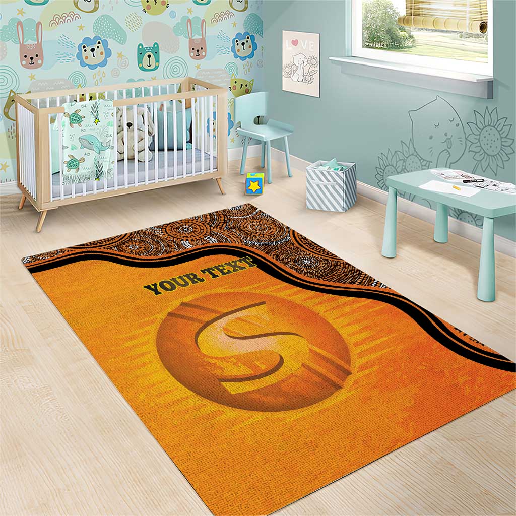 Custom Perth Scorchers Area Rug Indigenous Art - Grunge Style - Vibe Hoodie Shop