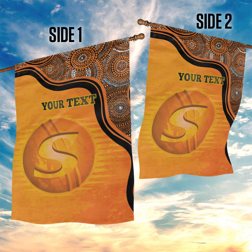 Custom Perth Scorchers Garden Flag Indigenous Art - Grunge Style - Vibe Hoodie Shop