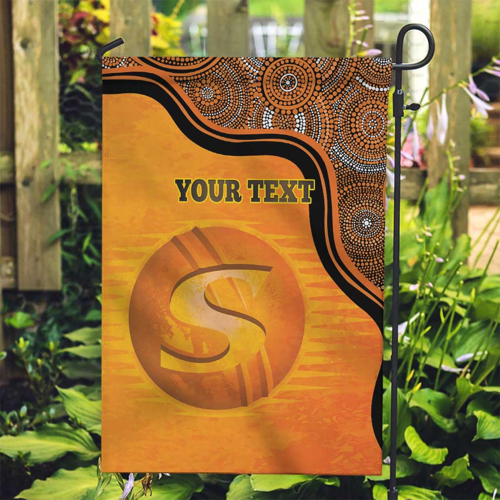 Custom Perth Scorchers Garden Flag Indigenous Art - Grunge Style - Vibe Hoodie Shop