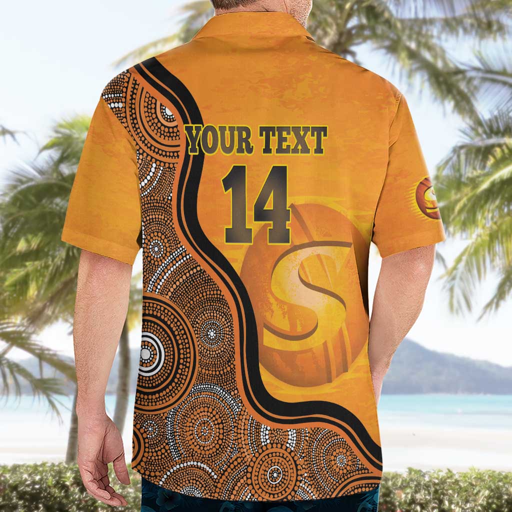 Custom Perth Scorchers Hawaiian Shirt Indigenous Art - Grunge Style - Vibe Hoodie Shop