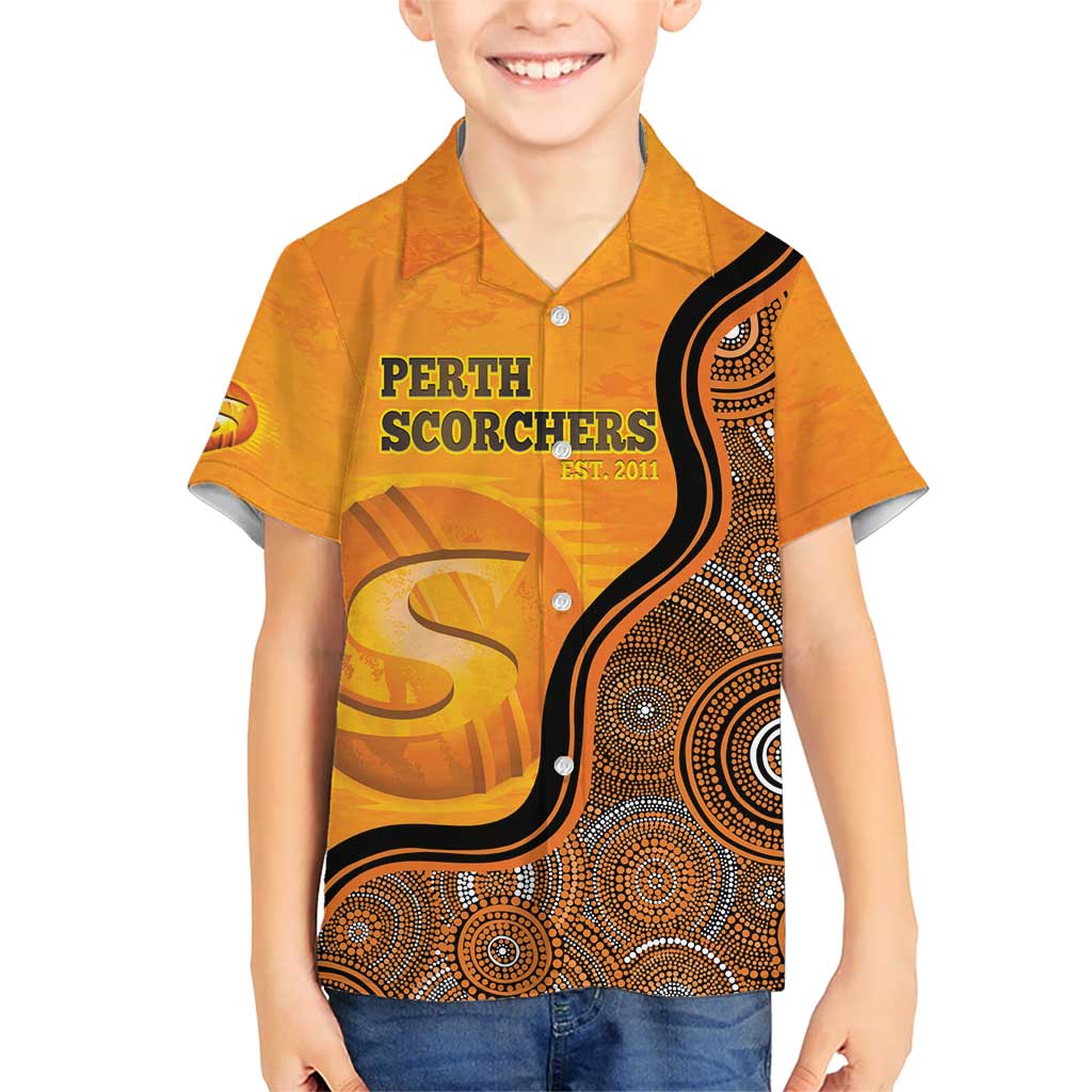 Custom Perth Scorchers Hawaiian Shirt Indigenous Art - Grunge Style - Vibe Hoodie Shop