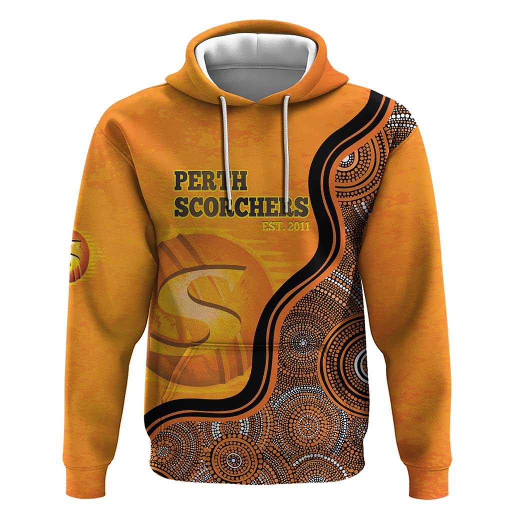 Custom Perth Scorchers Hoodie Indigenous Art - Grunge Style - Vibe Hoodie Shop