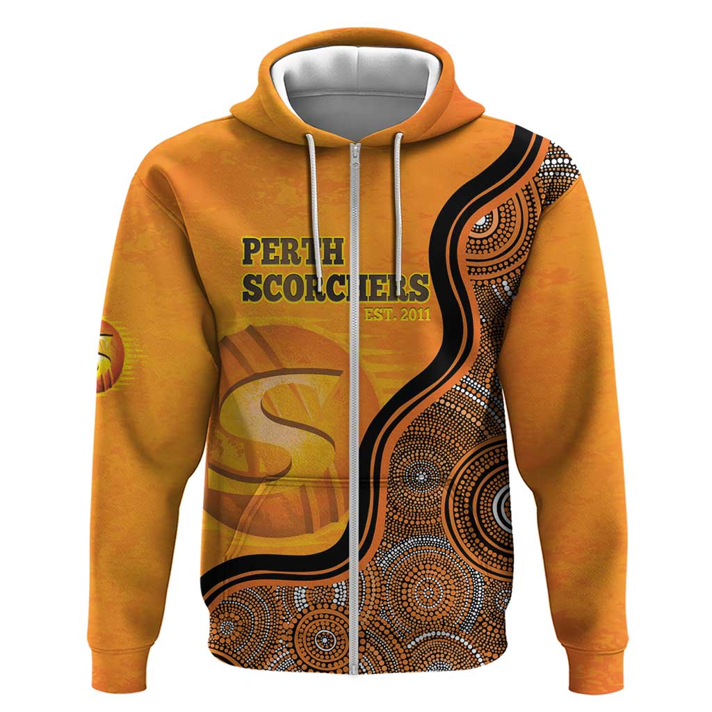 Custom Perth Scorchers Hoodie Indigenous Art - Grunge Style - Vibe Hoodie Shop