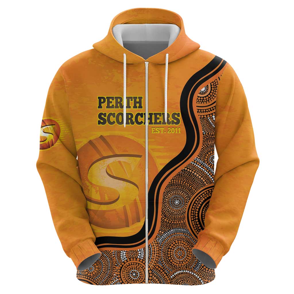 Custom Perth Scorchers Hoodie Indigenous Art - Grunge Style - Vibe Hoodie Shop